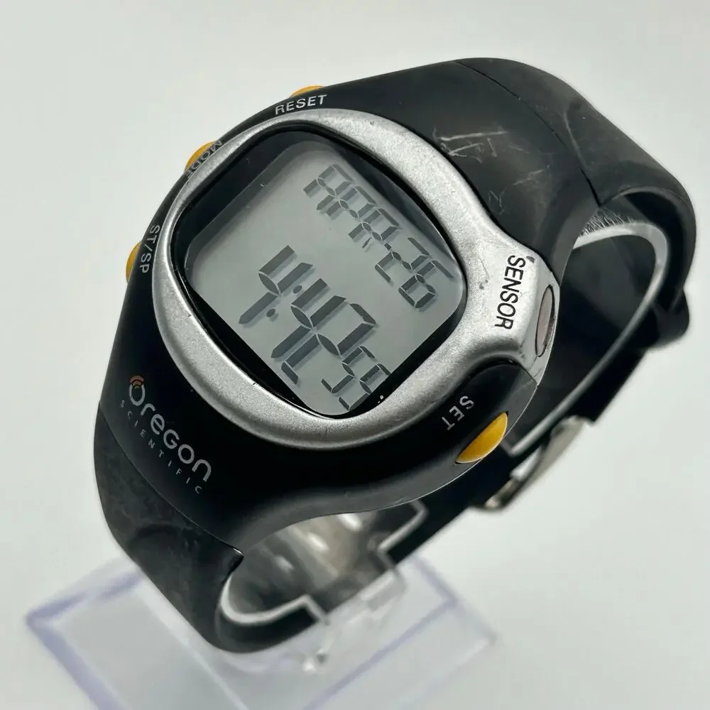 Oregon Scientific HR102 Heart Rate Monitor Watch in Black Working New Battery